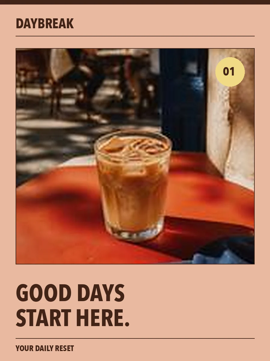Daybreak café social post concept